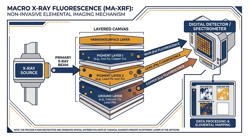 How MA-XRF maps the chemical elements hidden beneath the surface of a painting.