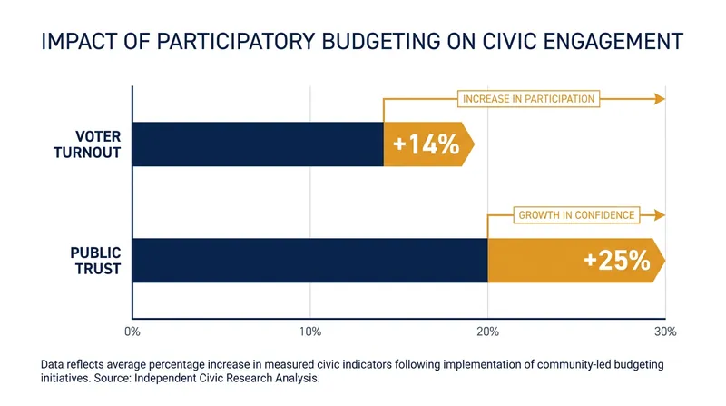 Municipalities that adopt participatory budgeting see measurable increases in broader civic engagement.