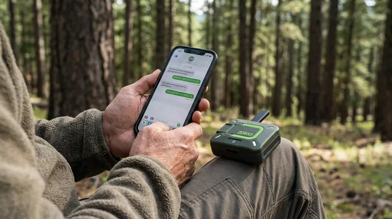 The Zoleo relies heavily on a Bluetooth connection to your smartphone for custom messaging.