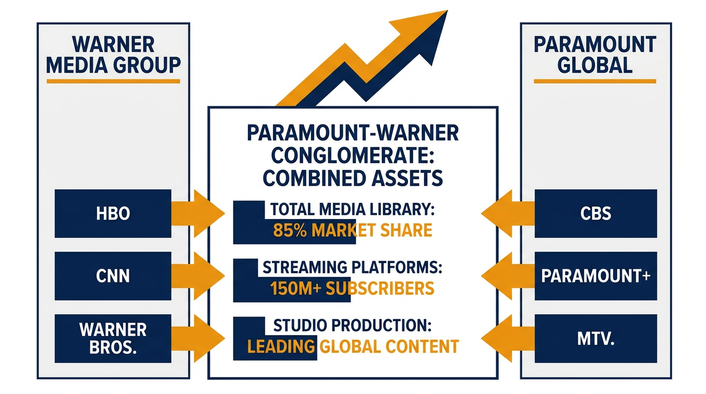 A breakdown of the major media properties uniting under the Paramount Skydance umbrella.