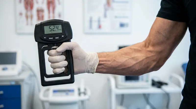 Grip strength serves as a highly accurate proxy for overall neuromuscular integrity and total muscle mass.
