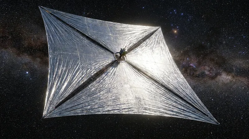 Future solar sails, like the 1,600-square-meter design slated for 2028, will be large enough to carry substantial scientific payloads into deep space.