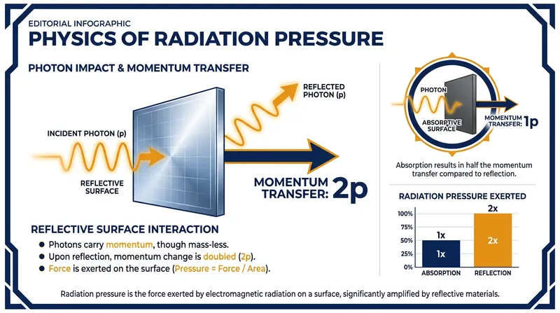 When photons bounce off a highly reflective surface, they transfer their momentum to the sail, creating a continuous thrust.