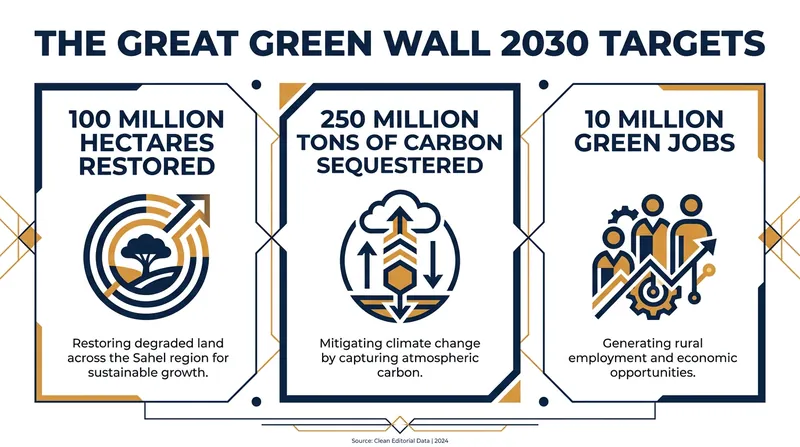 The initiative's ambitious 2030 goals focus on ecological restoration and economic development.