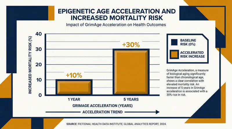 Accelerated biological aging is strongly correlated with increased all-cause mortality risk.