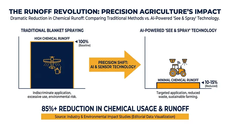 Precision spraying technology can reduce total herbicide application by up to 90 percent.