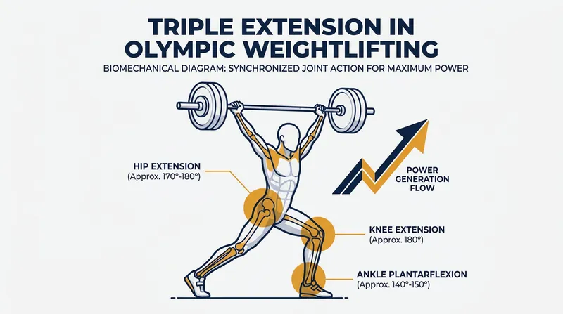 Triple extension—the simultaneous straightening of the ankles, knees, and hips—is the foundation of generating human power.