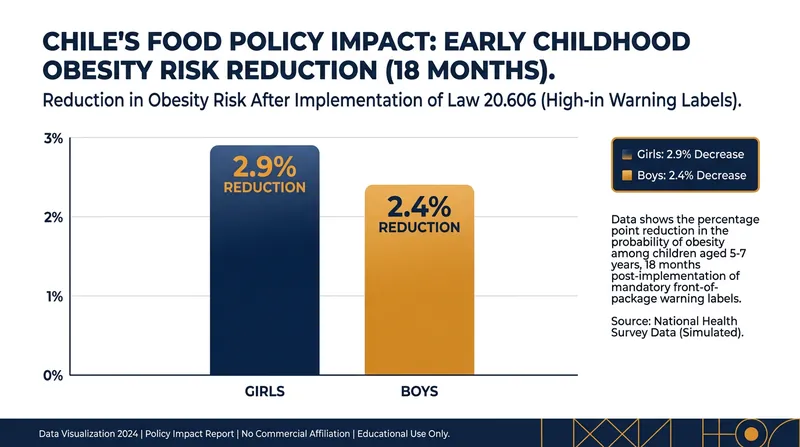 Researchers found a plausible causal link between the policy package and a drop in obesity risk among children aged four to six.