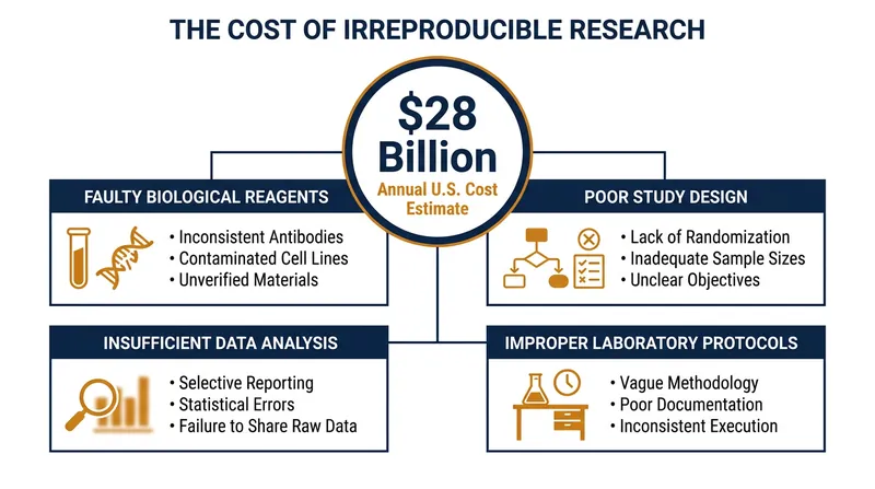 An estimated $28 billion is spent annually in the US on preclinical research that cannot be replicated.