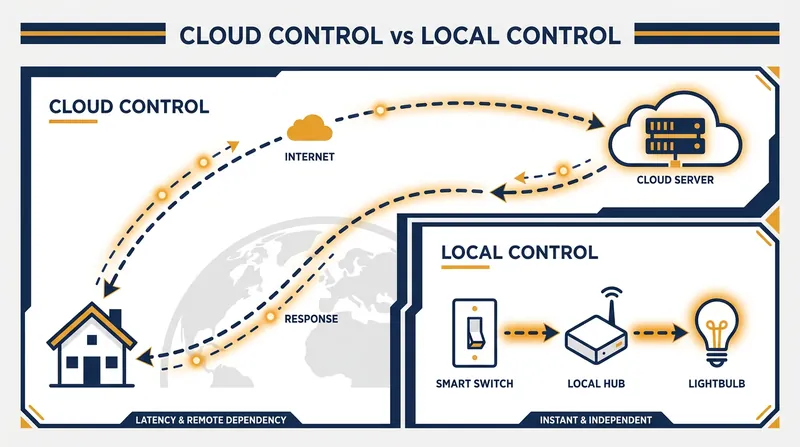 Local control eliminates the latency and privacy risks associated with round-trip cloud processing.