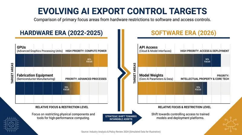 The evolution of US export controls on artificial intelligence.