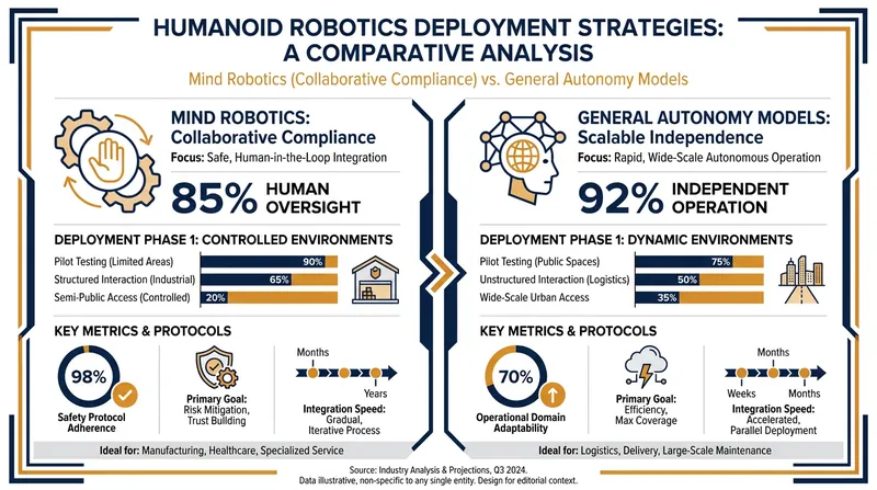 Different companies are taking divergent approaches to how robots should interact with human workspaces.