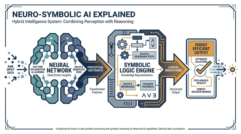 Neuro-symbolic AI breaks problems into logical steps rather than relying on brute-force guessing.