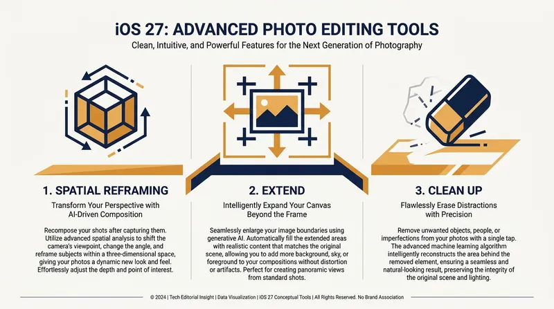 The three flagship Apple Intelligence features coming to the Photos app.
