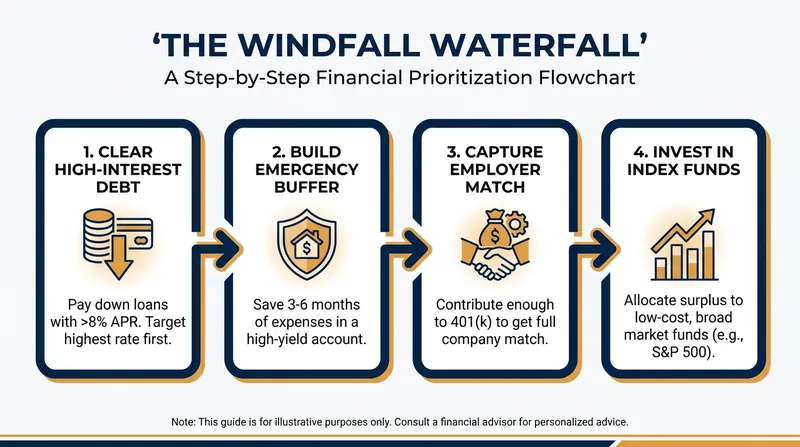 The optimal sequence for deploying a financial windfall.