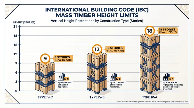 Recent updates to the International Building Code have dramatically increased the allowable height for mass timber structures.