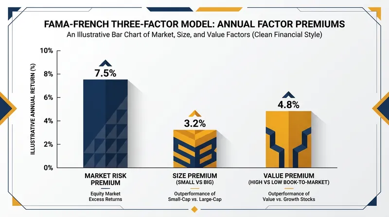 The Fama-French model proves that company size and value characteristics systematically predict stock returns.