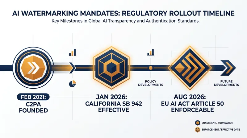 Global regulations have shifted AI watermarking from a voluntary feature to a legal requirement.