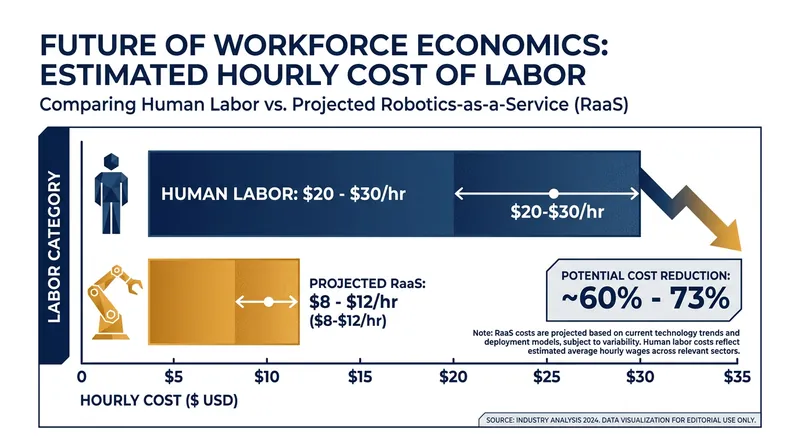 The unit economics driving the Robotics-as-a-Service (RaaS) business model.