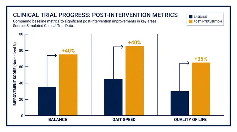 Clinical trials consistently show measurable improvements in both motor function and overall well-being.
