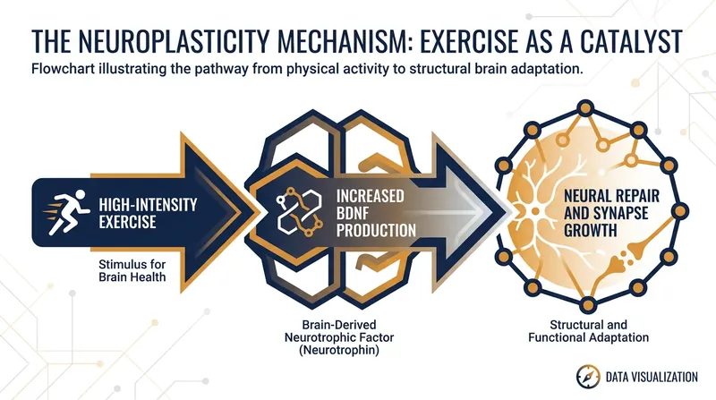How high-intensity exercise triggers biochemical changes in the brain.