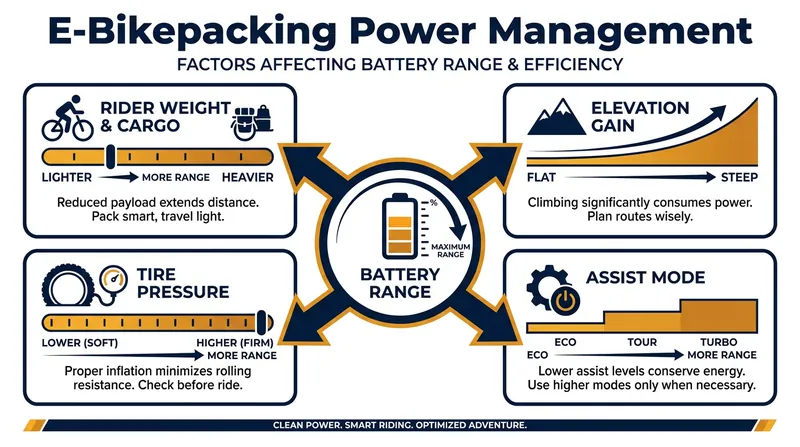 Real-world battery range is dictated by a combination of terrain, payload, and power settings.