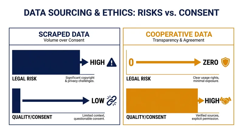AI developers are increasingly valuing the legal safety and high quality of explicitly consented data.