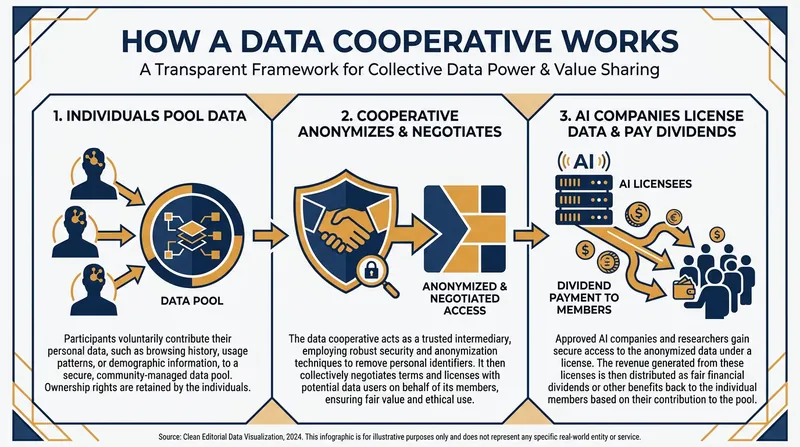 By acting as digital labor unions, cooperatives aggregate bargaining power.