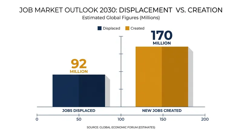 The World Economic Forum projects a massive shift in global labor demands by the end of the decade.