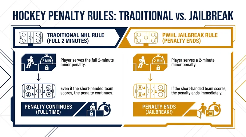 How the PWHL's Jailbreak rule flips the script on the traditional penalty kill.