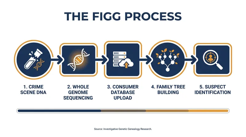 How investigators move from a degraded DNA sample to a suspect identification.