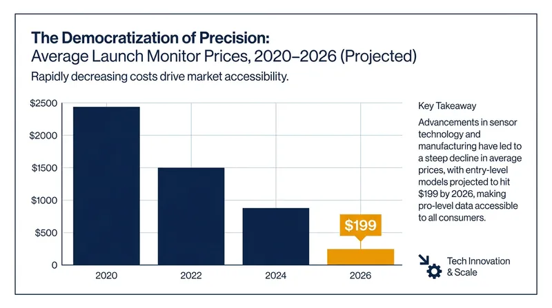 The cost of Doppler radar technology has plummeted, making launch monitors widely accessible.