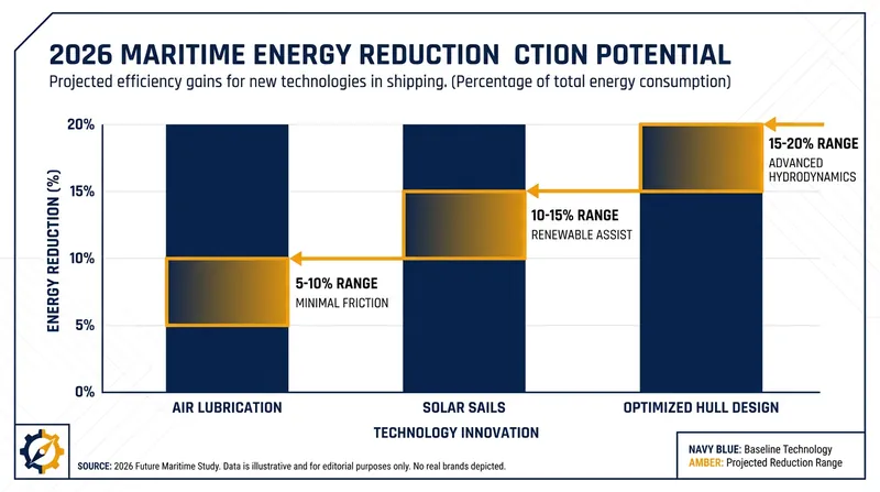Shipbuilders are combining multiple physical innovations to drastically reduce a vessel's energy drag.