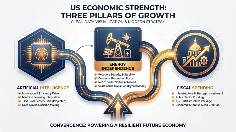 Three structural pillars insulate the American economy from global macroeconomic shocks.