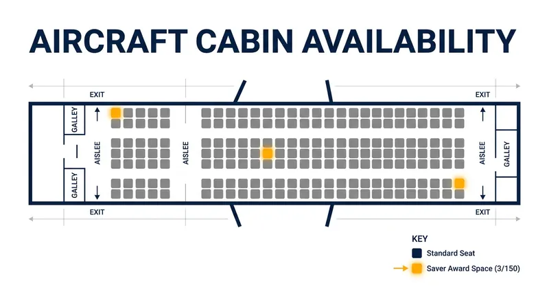 Airlines strictly limit the number of 'saver' seats available for partners to book.