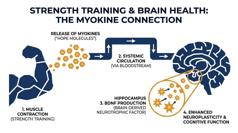 How resistance training physically alters brain chemistry to combat depression.