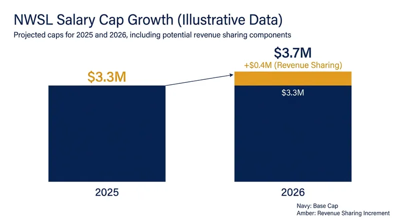 The NWSL salary cap has surged to $3.7 million for the 2026 season, bolstered by a new revenue-sharing mechanism.