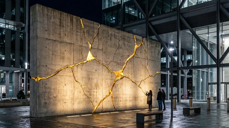 Modern designers are applying the kintsugi ethos to architecture and infrastructure, promoting repair over replacement.