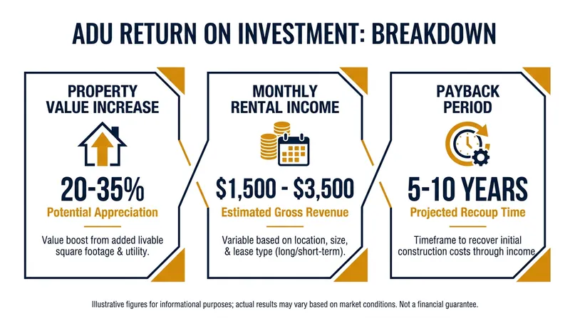 The financial mechanics of adding an ADU to a primary residence.