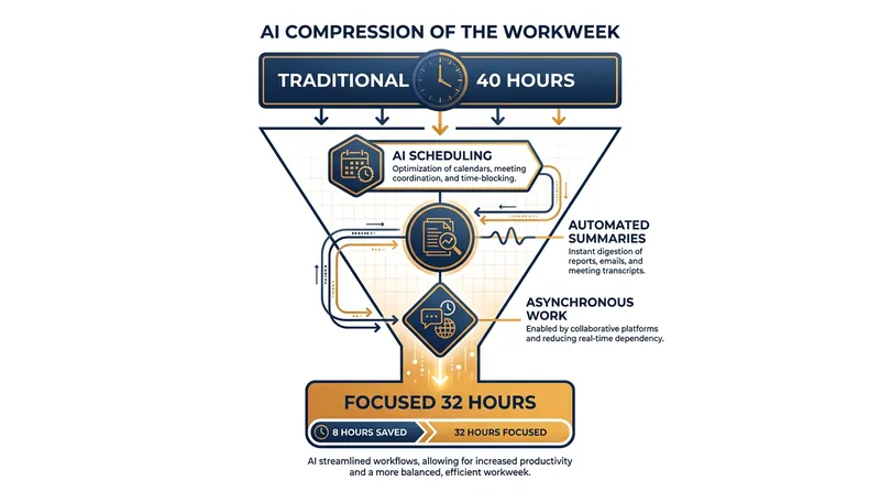 AI tools eliminate the unproductive drag of the traditional workweek, allowing for focused, high-value output.
