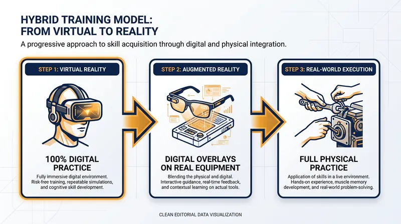 Experts recommend a hybrid approach: beginning in a fully virtual environment before transitioning to physical tools.