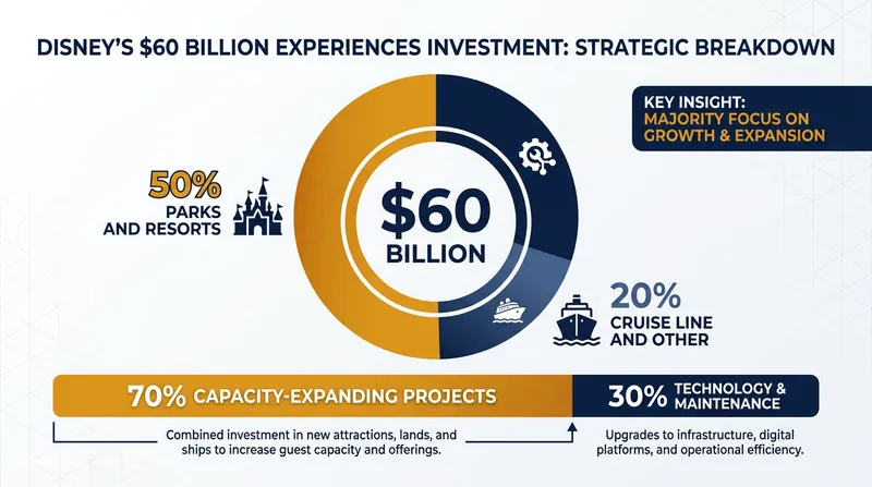 How Disney plans to allocate its historic $60 billion capital investment over the next decade.