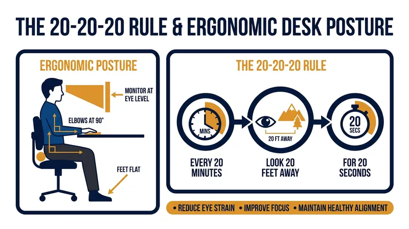 Ergonomic discipline and visual rest are strictly enforced during practice sessions.