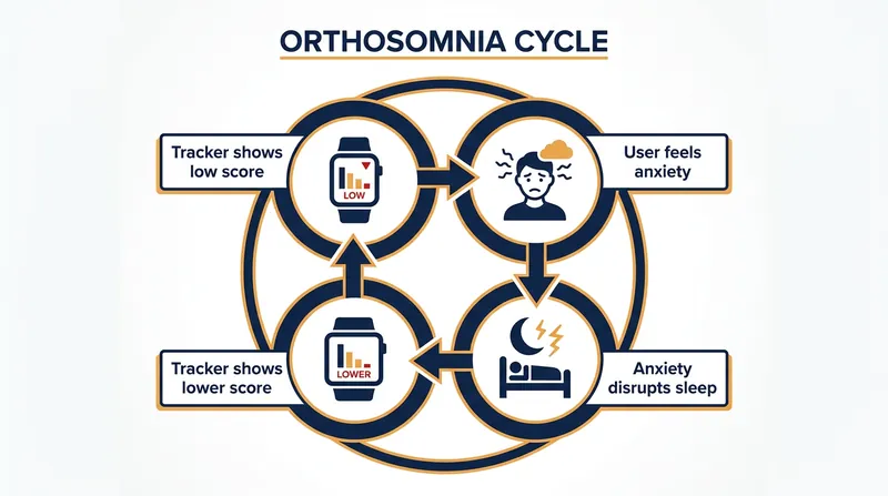 Orthosomnia occurs when an obsession with sleep tracker data paradoxically increases anxiety and degrades actual sleep quality.