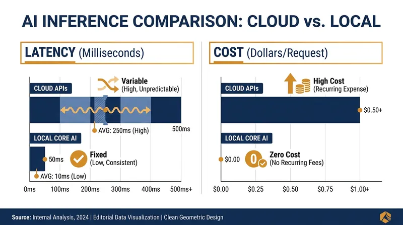 Local inference eliminates per-token API costs and network latency.