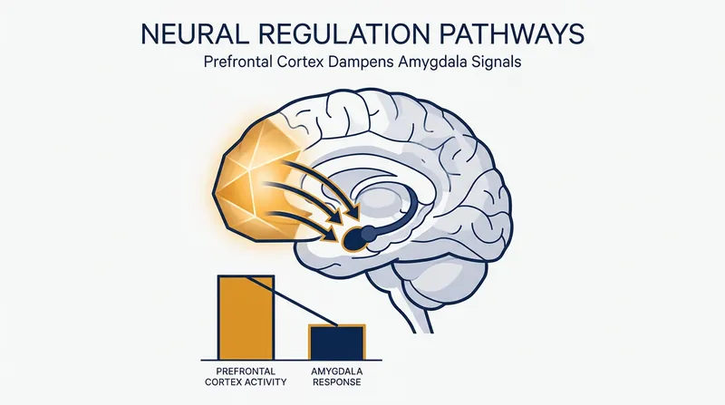 During cognitive reappraisal, the prefrontal cortex actively dampens the threat-response signals of the amygdala.
