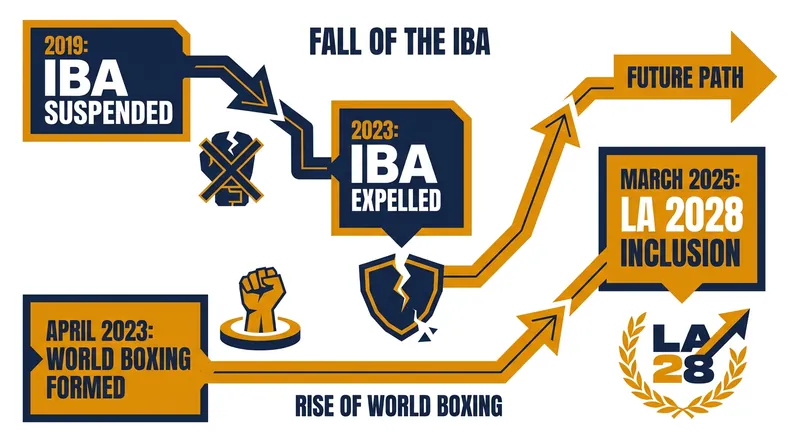 The timeline of boxing's institutional collapse and subsequent rebuild.