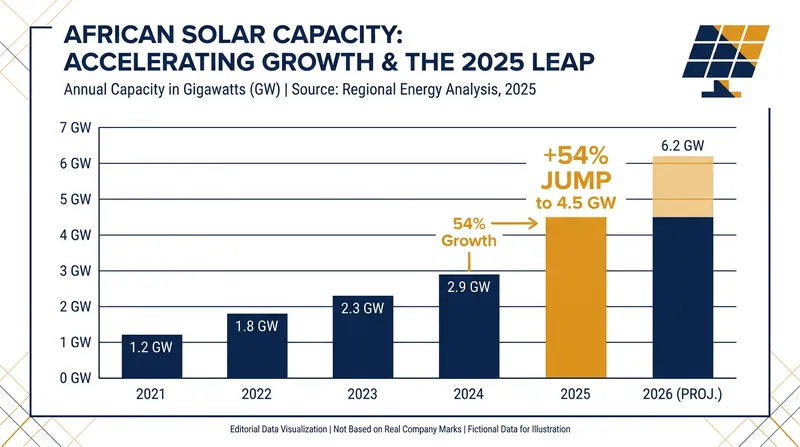 African solar installations saw a record 54 percent year-over-year increase in 2025.