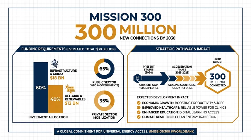 Mission 300 aims to leverage private sector agility to connect 300 million Africans to electricity by the end of the decade.