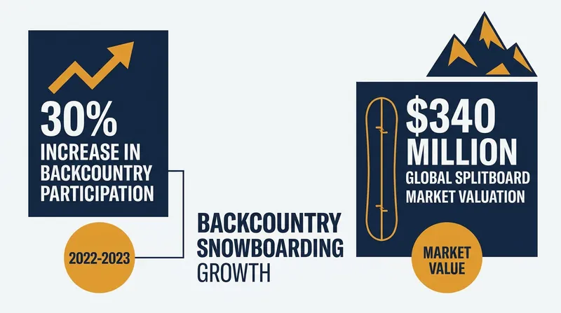 Backcountry touring has seen a massive surge in participation as riders seek uncrowded terrain.